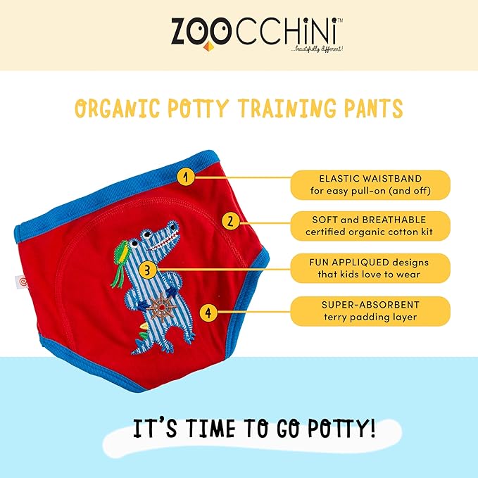 Girls 3 Piece Organic Training Pant Set - Safari Friends (2T-3T)