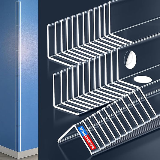 Clear Self-Adhesive Wall Corner Protectors，Corner Guards & Edge Protector for Wall Door Frame Cabinet Baseboard & Door, Table, Stair (2.5x60.96cm/1.0x24in)