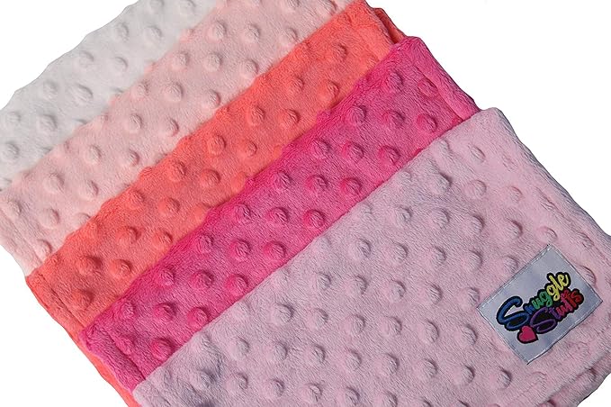 Snuggle Stuffs Baby Girls 5 Pack Minky Dot Burp Cloths - Shades Pink