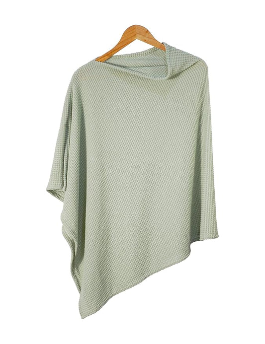 Green Nursing Cover for Breastfeeding, Soft Breathable Privacy Poncho, Comfortable Breastfeeding Cover for Women