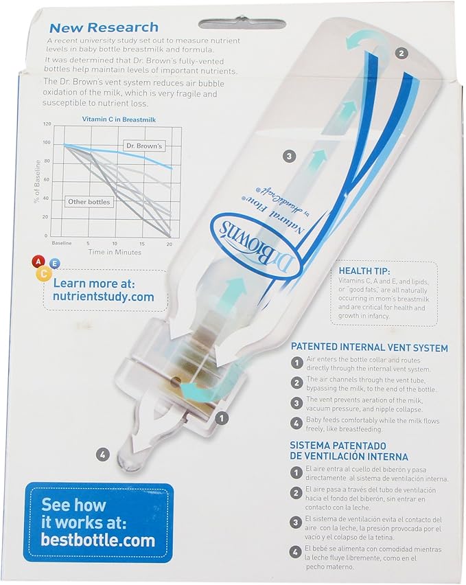 Dr. Brown's Natural Flow BPA Free Polypropylene Bottles, 4 oz 3 ea