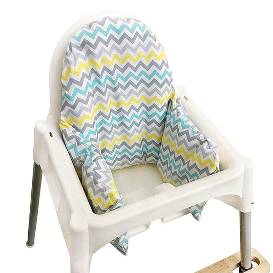 ZARPMA Inflatable Inner Cover for IKEA Antilop Highchair,Cotton Fabric (Not Included Inflatable Inner,Cover Only) (Wave)
