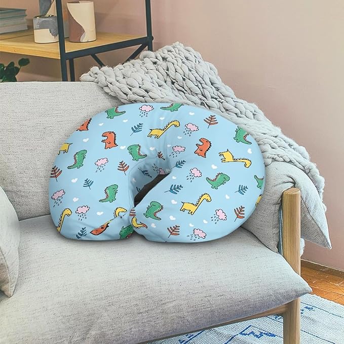 Dinosaur Nursing Pillow Cover for Baby Boys & Girls Nursing Pillow Slipcover for Breastfeeding Moms Fit Original Support Pillow for Breastfeeding and Bottle Feeding