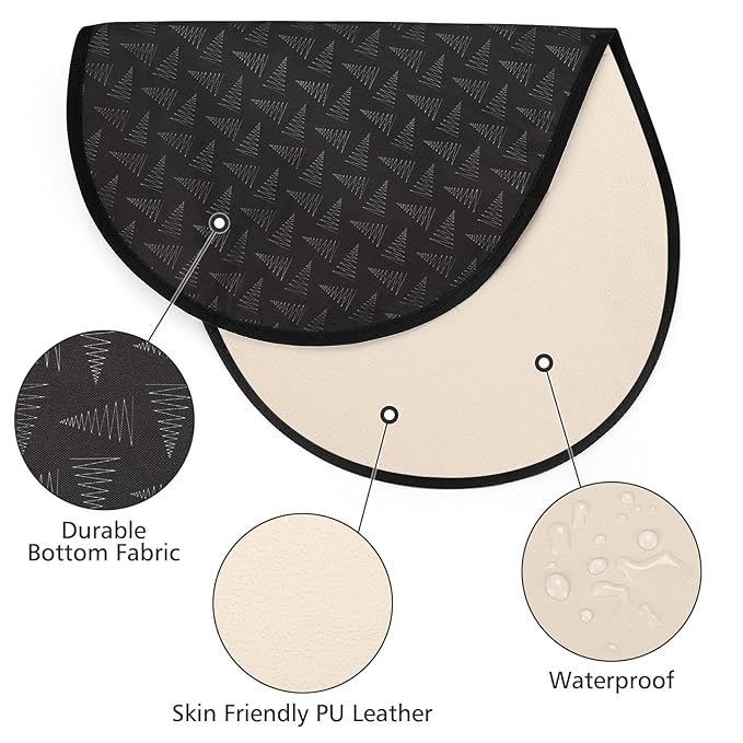 Accmor Portable Diaper Changing Pad, PU Leather Baby Diaper Changing Mat, Waterproof Baby Changing Mat for Travel or at Home Use