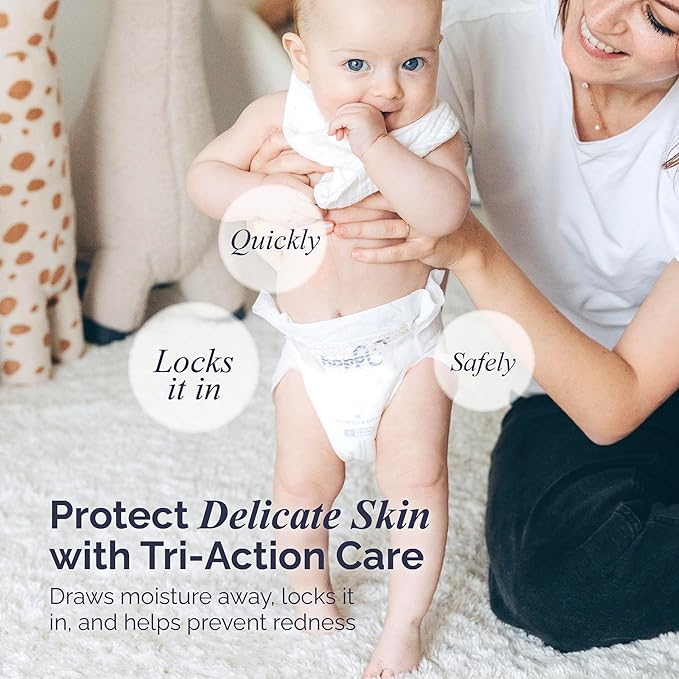 Hoppi Baby Diapers, Size 4 Tape Style Disposable Diaper | Ultra Absorbent Overnight Protection | Hypoallergenic for Sensitive Skin | 20-31 lbs, 40 Count