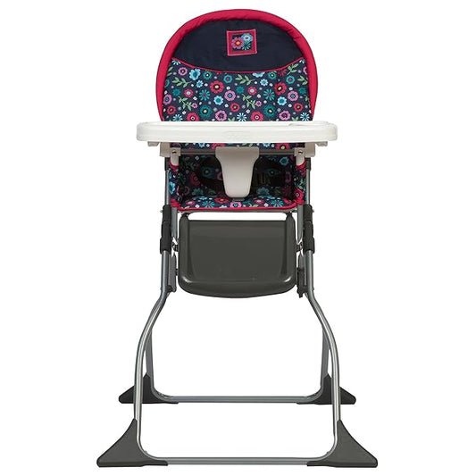 Cosco Kids Highchair for Baby, Simple Foldable High Chair, Convenient, Lightweight, and Compact Design, Flower Garden