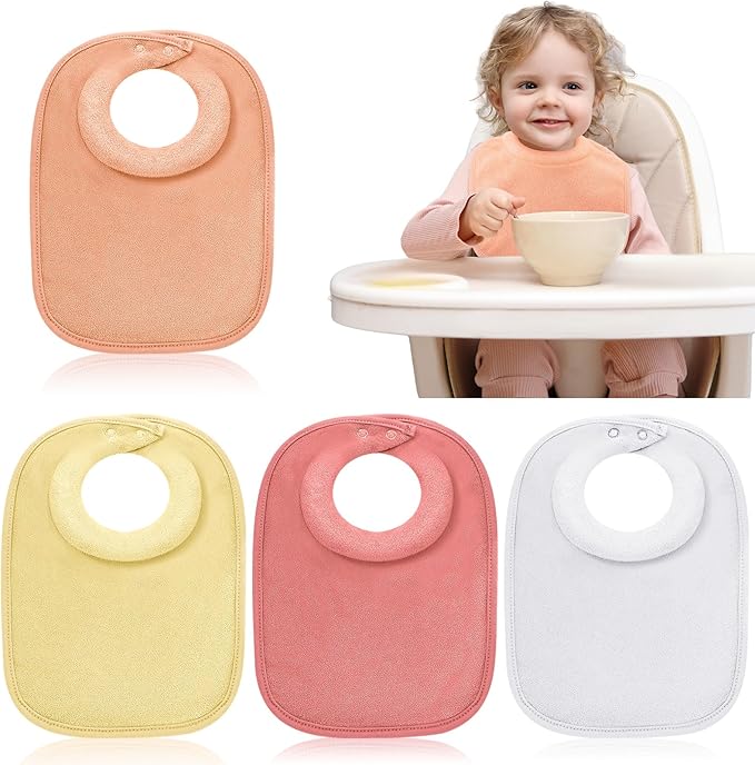 Twistover Newborn Bibs Feeding Bibs for Drooling and Teething Comfy Neck Baby Bib with Padded Absorbent Collar