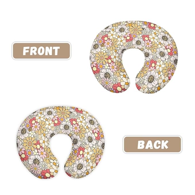 Colorful Daisy Nursing Pillow Cover with Zipper Cover Daisy Breastfeeding Cover for Nursing Pillow Unisex Nursing Pillow Slipcovers Machine Wash & Quick Dry