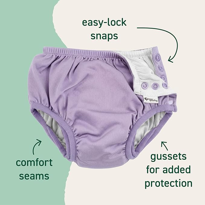 green sprouts Baby Toddler Eco Snap Swim Diaper - Lavender - 6mo