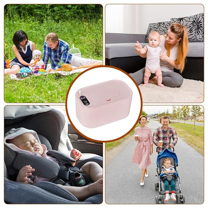 Wet Wipes Dispenser - Baby Wipe Warmer, Baby Portable Large Capacity Wipes Dispenser, Smart Temperature Control Large Capacity Wipe Warmer, Adjustable Wipe Heater Diaper Wipe Warmer for Wet Wipes