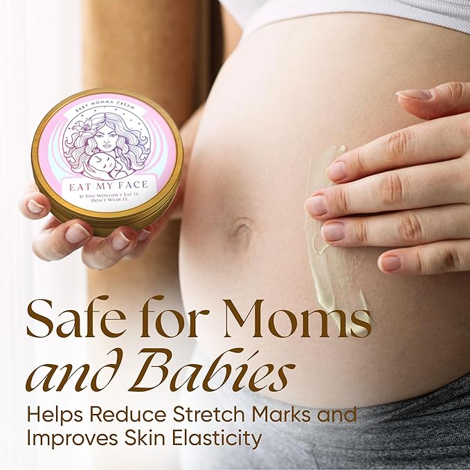 Eat My Face Baby & Mom Beef Tallow Cream – Gentle Enough for Newborns, Powerful Enough for Mom | Grass Fed, Organic | Soothes Eczema, Diaper Rash & Stretch Marks, 4 oz