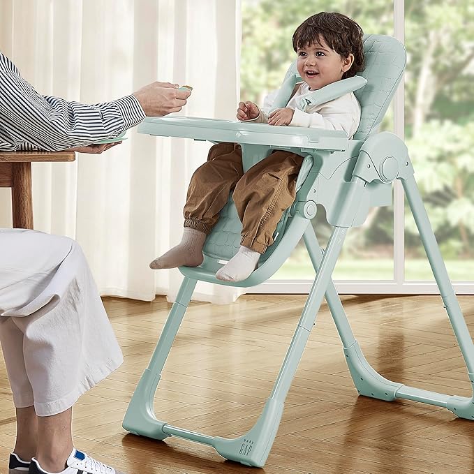 Delta Children - babyGap 3-in-1 Classic Convertible High Chair for Babies & Toddlers – 7 Height Positions, 3 Recline Settings, Dishwasher-Safe Tray, Compact Fold, Sage Green