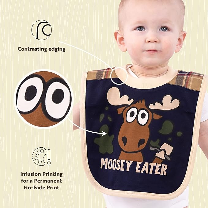 LazyOne Animal-Print Baby Bibs, Cute Baby Shower Gifts