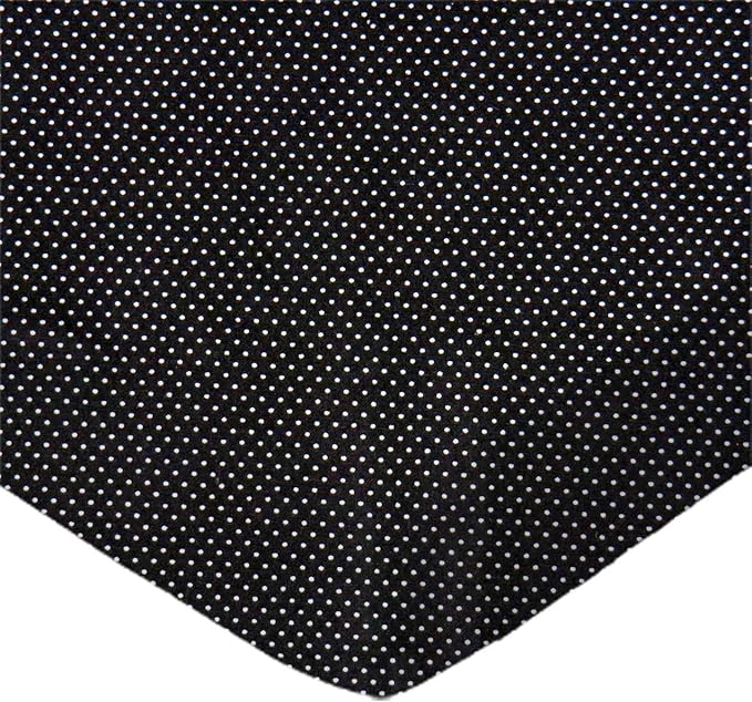 SheetWorld Baby Fitted Bassinet Sheet 15 x 33 inches, 100% Cotton Woven Sheet, Unisex Boy Girl, Pindots Black, Made in USA