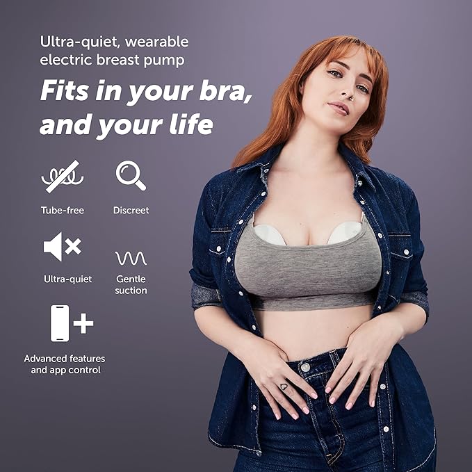 Elvie - Double, Wearable Breast Pump w/App - The Smallest & Quietest - Portable - Hands Free & Discreet - Automated with Four Personalized Settings