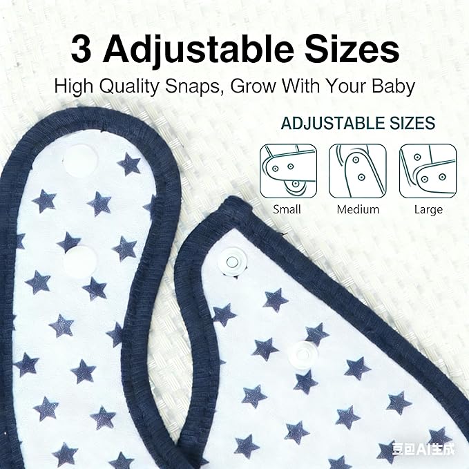 Baby Bibs Soft and Absorbent Organic Cotton Bandana Drool Bibs Set for Boys Girls Newborn 0-36 Months