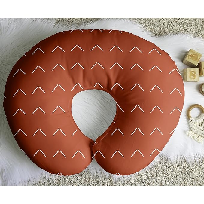 Sweet Jojo Designs Boho Arrow Boy Girl Unisex/Gender Neutral Nursing Pillow Cover Baby Breastfeeding Slipcover Infant Newborn Nursery Bottle Breast Feeding Pillowcase Pillow NOT Included Ivory Orange