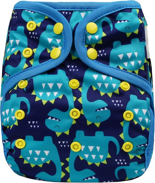 OsoCozy One Size Cloth Diaper Covers - Adjustable Snap Fit & Double Leg Gussets for Baby Boys & Girls from 8-35 Pounds. Use with Prefold, Flat or Fitted Cloth Diapers.