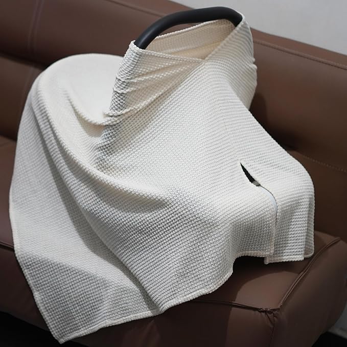 Beige Nursing Cover for Breastfeeding, Soft Breathable Privacy Feeding Shawl, Portable Breast Feeding Covers for Women