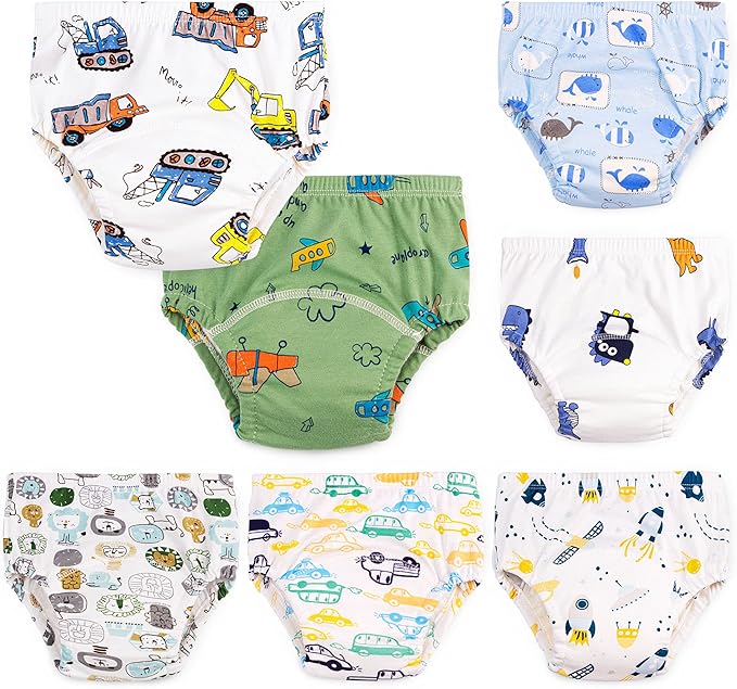 Potty Training Underwear for Boys,7 Pack Baby Boy Training Pants Organic Cotton,Toilet Training Underpants for Boys