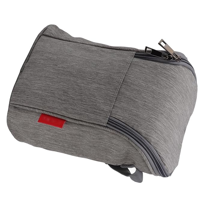 Garosa Insulated Baby Bottle Bag Breastmilk Storage Bag Leak Proof Reusable Large Capacity Nylon Tote Pouch for Nursing Moms Daycare Travel Secure Bottle Cooler Gray