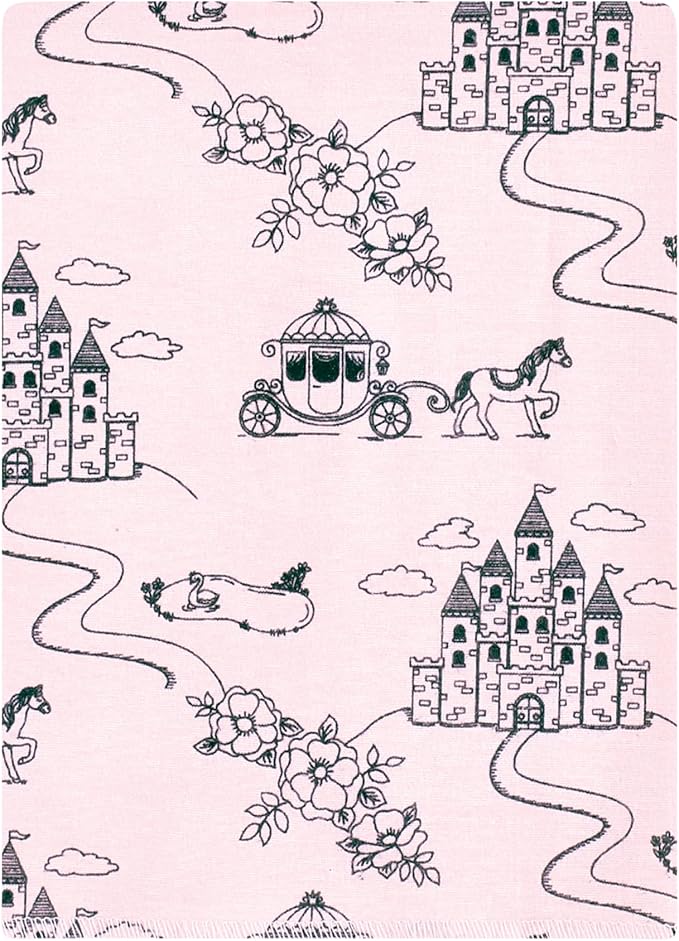 Hudson Baby Unisex Baby Flannel Burp Cloth 12pk, Fairytale Princess, One Size