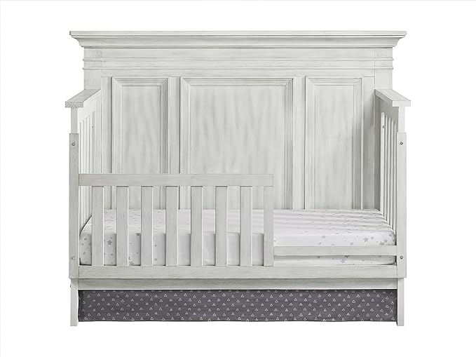 Oxford Baby Weston Crib to Toddler Bed Guard Rail Conversion Kit, Vintage White, Green Guard Gold Certified