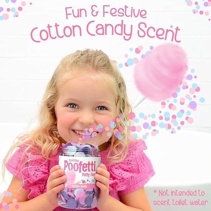 Poofetti Potty Flair - Scented Potty Training Party Toilet Confetti from PrimaStella (Cotton Candy Scent)