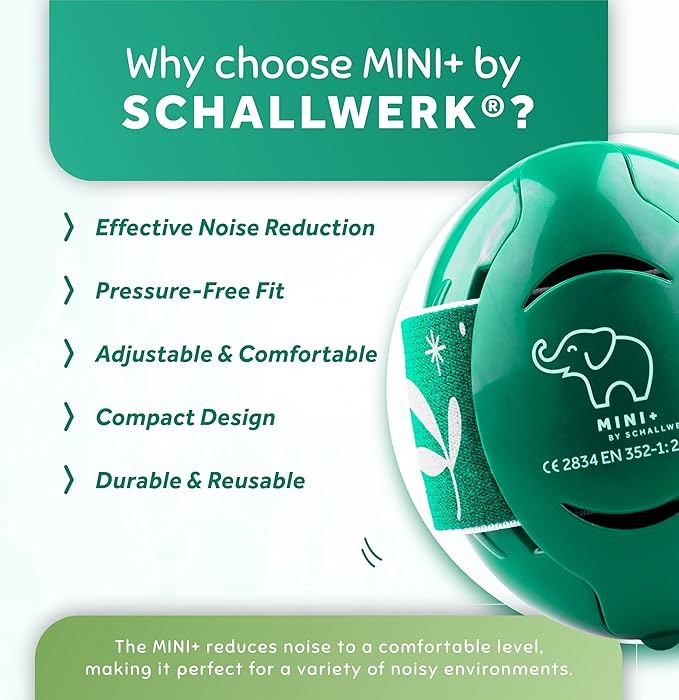 Schallwerk ® Mini+ Baby Ear Muffs – Infant Noise Cancelling Headphones, Toddler Ear Protection, Baby Headphones for Noise