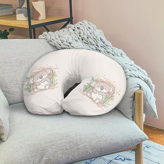 Cute Koala Baby Nursing Pillow Cover Ultra Soft Comfortable Newborn Nursing Pillow Case Baby Essentials