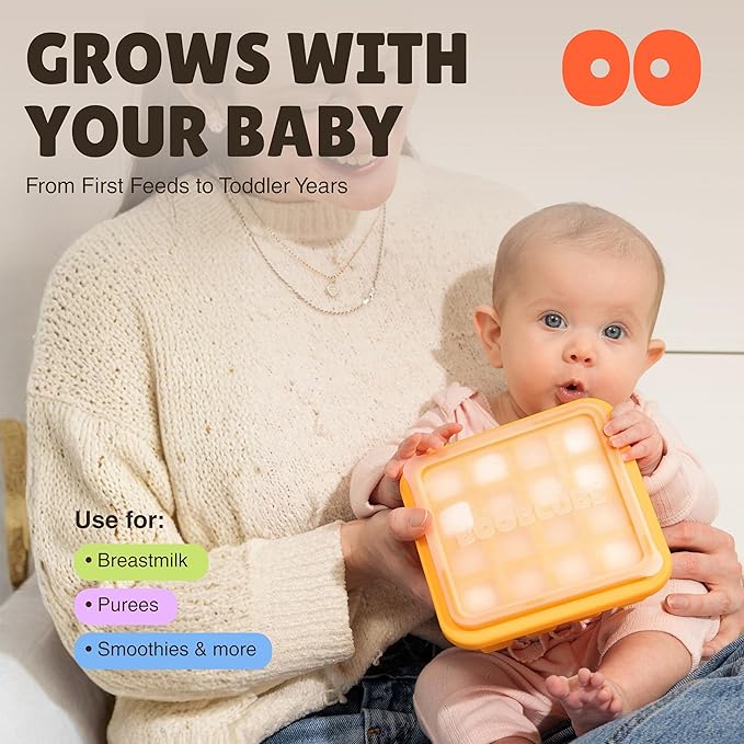 Breastmilk Freezer Tray – Reusable Silicone Tray 16-Cube – BPA-Free, Stackable, Sustainable Storage for Breastmilk & Baby Food