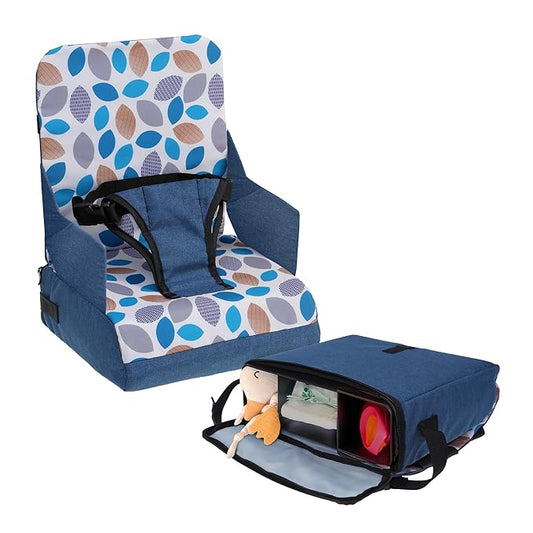 Dreambaby Grab ‘N Go Kids Booster Seat – Portable Travel Toddler High Chair for Dining (6M-3Y) with Storage & Shoulder Strap – Lightweight and Compact