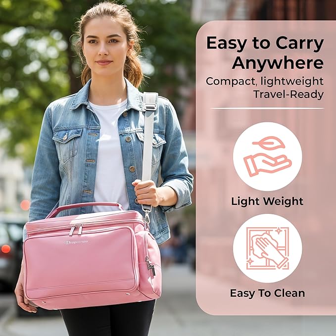 Breast Pump Bag Fit for Spectra S1 and S2, Wearable Breast Pump Bags with Milk Pack, Pumping Bag with Waterproof Mat for Pump Accessories, Bottle Bags for Travel and Family, Pink