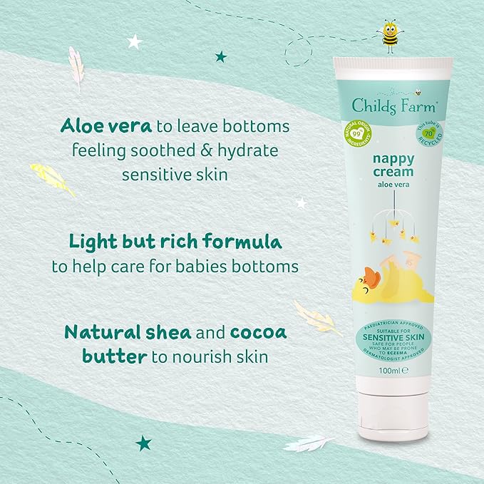 Childs Farm baby nappy cream unfragranced 100ml