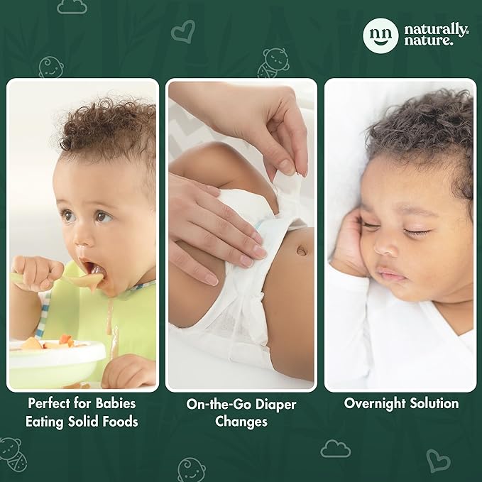 Naturally Nature Disposable Cloth Diaper Liners, Unscented, Fragrance-Free, Chlorine Free Diaper Inserts - 600 Count - (6 Rolls, 100 Sheets per Roll)