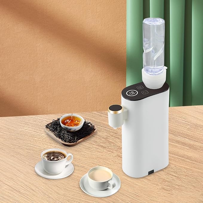 Instant Hot Water Dispenser, Baby Bottle Warmer Formula Dispenser, Mineral/Bottled Water Dispenser, 5 Temperatures Choices, 1500W Portable Water Warmer for Travel, Restaurants, Parties, Coffee Shops