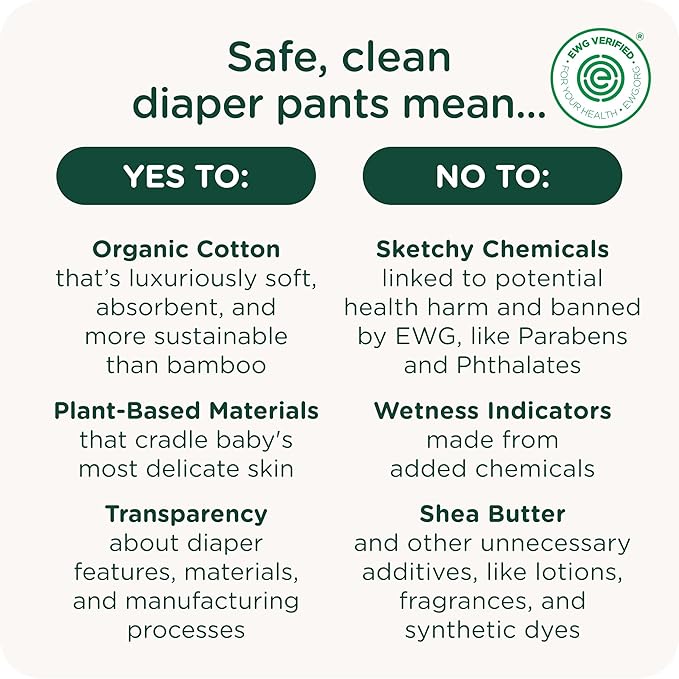 HealthyBaby Size 3 Pull Up Style Training Pants (54 Count) – Easy Pull-On & Tear-Away Design for Potty Training – Leak Protection for Active Toddlers – EWG-Verified Safe, Plant-Based