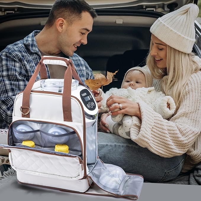 SFYBYHEART Carrying Case Compatible with Baby Brezza Formula Pro Mini Baby Formula Mixer Machine Carrying Bag - Baby Formula Mixer Travel Bag with Pockets for Baby Essential, Pumps, Baby Bottles