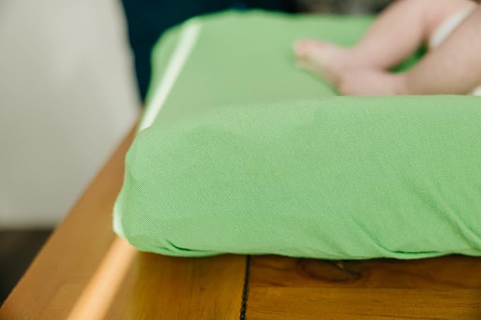 Copper Pearl Premium Knit Changing Pad Cover Soft, Stylish, and Universal Fit for All Standard Diaper Changing Pads, Trendy Design Changing Pad Covers, Lime