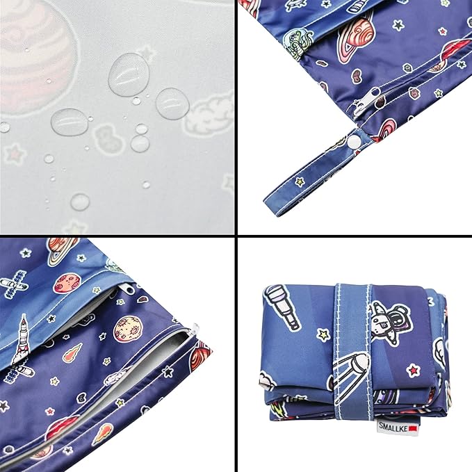 Wet Bag,2 pcs Baby Wet Dry Cloth Diaper Bags,Washable, Reusable for Travel, Stroller, Pool,Beach, Wet Swimsuits,Dirty Gym Clothes, Toiletries, Toys,Mommy Bag (Color 25)