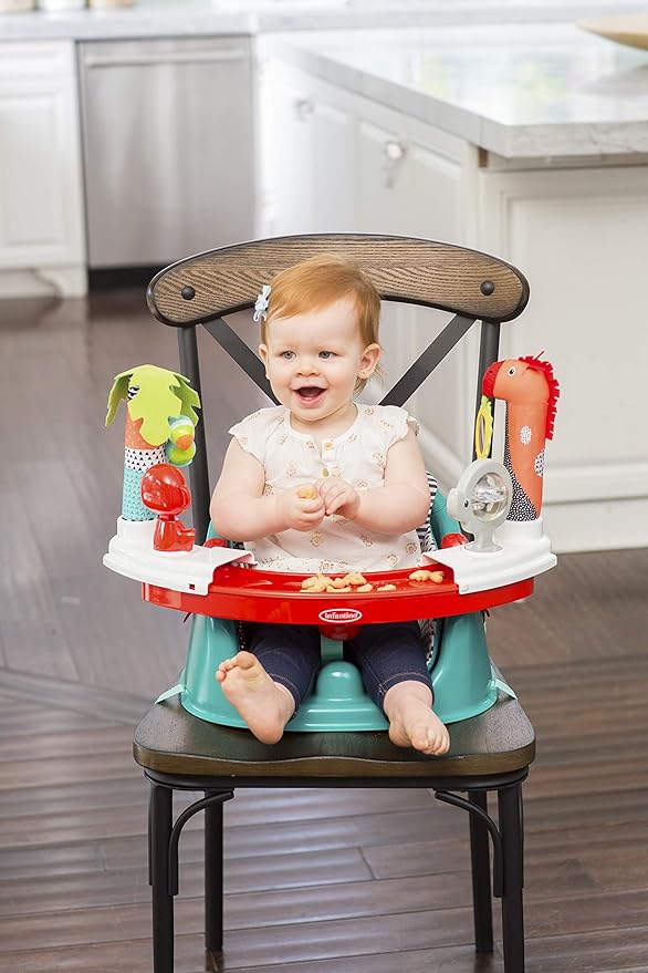 Infantino 3-in-1 Grow-with-Me Discovery Seat and Booster, Baby Activity Seat, Booster Seat for Dining Table with Removable Tray