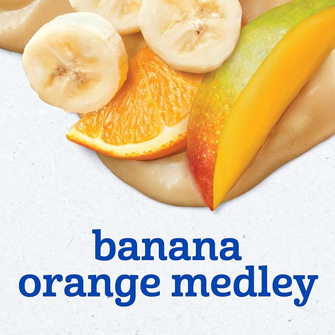 Gerber Stage 2 Baby Food, Banana Orange Medley Puree Tub, No Artificial Colors or Flavors, Baby Puree, 16-Pack