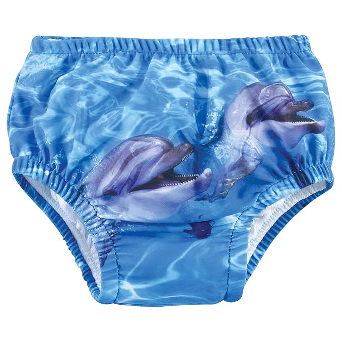 Hudson Baby Unisex Baby Swim Diapers, Coral Reef Dolphin, 3 Toddler