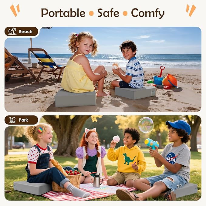 Booster Seat for Kitchen Chair Dining Table with Comfy Backrest Pillow and Adjustable Safety Buckles,Non-Slip Kid Toddler Booster Seat for Dining Table, PU Travel Baby Booster Cushion Chair
