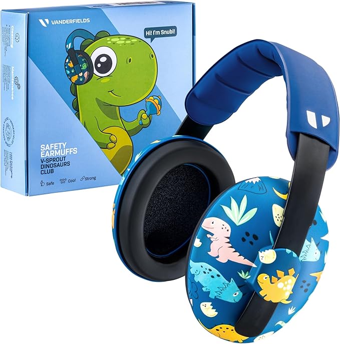 Vanderfields - Hearing Protection Ear Muffs - Over 33 dB (2K Hz) Broad Noise Cancelling Sound Reduction - Baby and Toddlers