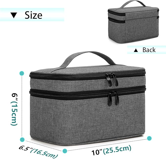 BAFASO Breast Pump Bag Compatible with Momcozy S12 Pro, Momcozy M5, Elvie Breast Pump, Carrying Case for Wearable Breast Pump and Extra Parts, Gray