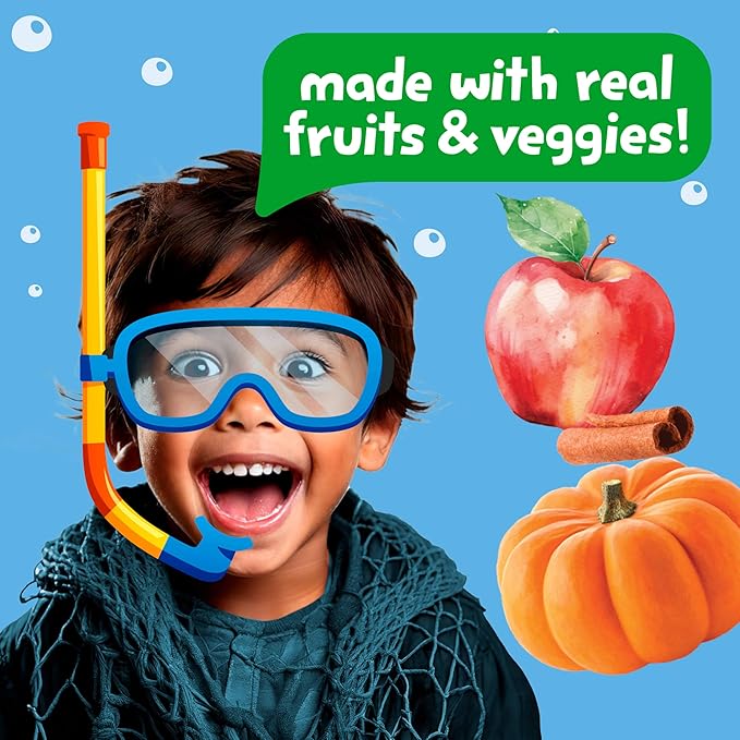 Get'ems! from Gerber Pumpkin, Apple & Cinnamon Ocean World Cookies, Kids Snack Made with Real Veggies & Fruits, Iron & Vitamin E, No Artificial Flavors, No GMO Ingredients