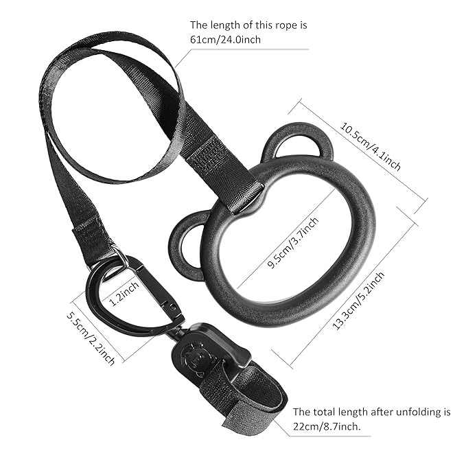 Stroller Leash Handle for Toddler - Compatible with Strollers, Wagons, Pushchairs and so on – Safety Leash Keeps Children Close on-The-go (Black)