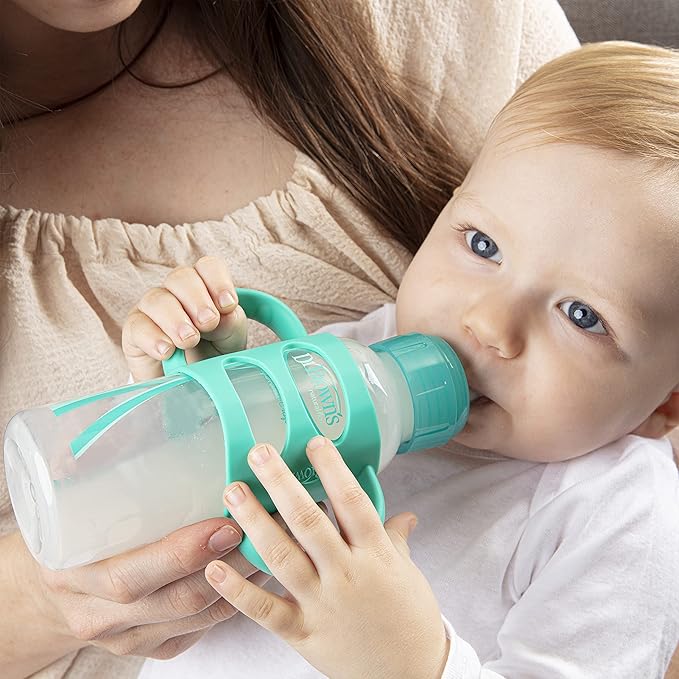 Dr. Brown's Natural Flow® Anti-Colic Options+™ Narrow Bottle to Sippy Gift Set & Baby Formula Mixing Pitcher with Adjustable Stopper, Locking Lid, & No Drip Spout, 32oz, BPA Free, Blue