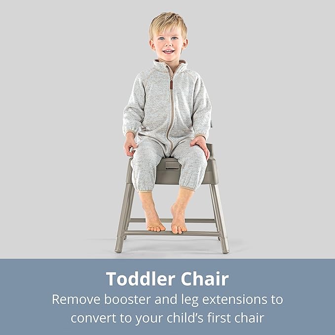 Chicco Stack Hi-Lo 6-in-1 Multi-Use Convertible High Chair, Reclines for Babies and Toddlers, Easy-Clean Baby High Chair Booster Toddler Seat Combo | Tide/Blue/Green
